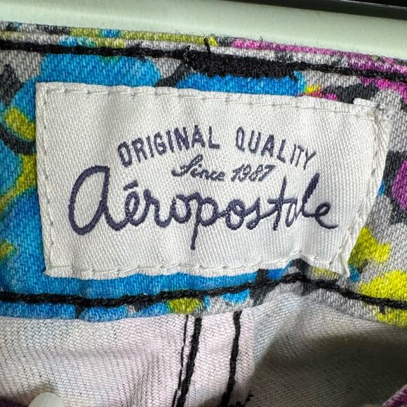 Aeropostale Ashley Floral Skinny Fit Jeans Multicoloured Size 9/10 - Picture 9 of 10